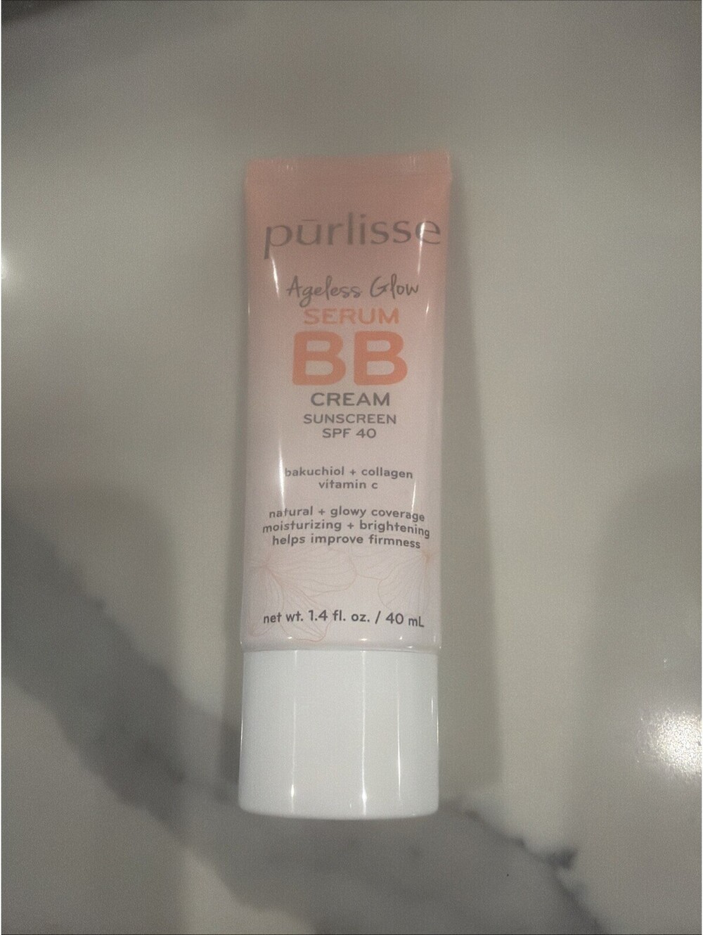 Purlisse Ageless Glow Serum BB Cream with SPF 40, Light Medium 1.4 oz - Sealed
